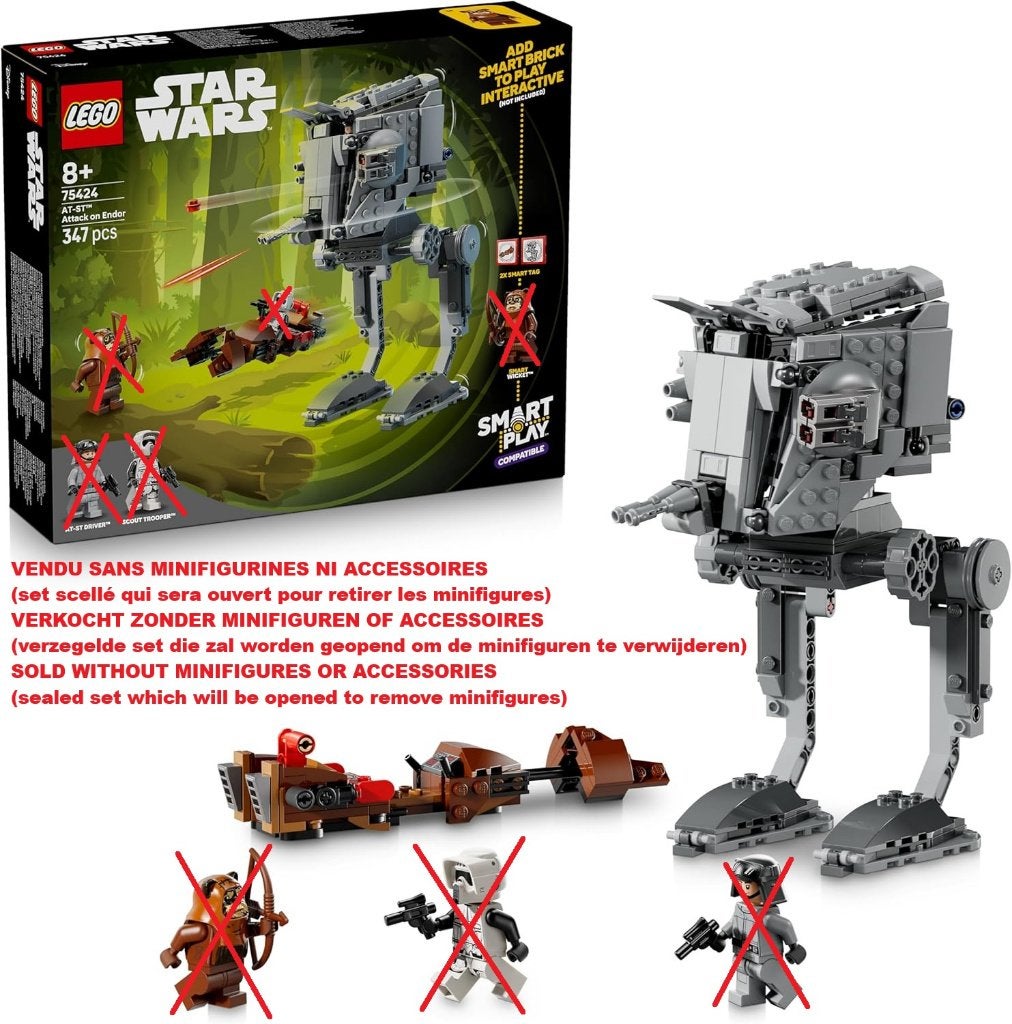LEGO 75424 STAR WARS AT-ST SMART Play NEUF SANS MINIFIGS, Neuf, Lego, Instructions incluses, Autres types