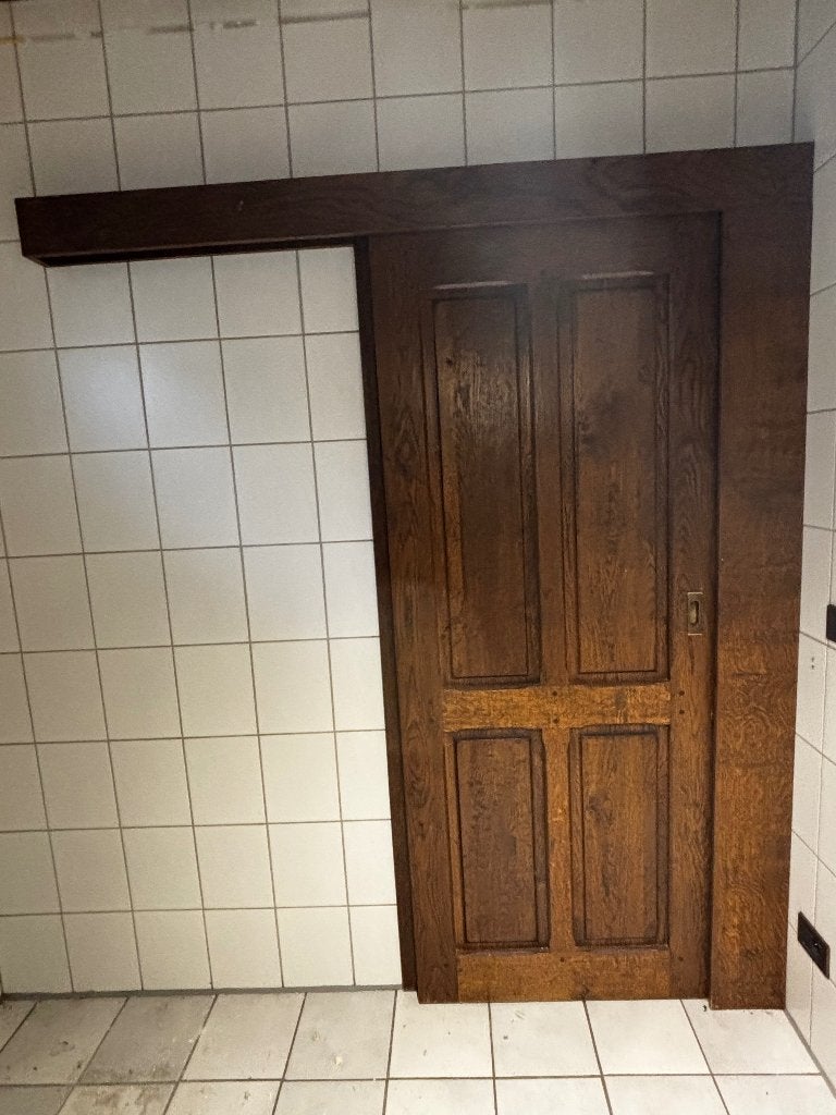 Eiken schuifdeur, Bricolage & Construction, Fenêtres & Moustiquaires, Porte intérieure, Enlèvement, Utilisé, Moins de 80 cm