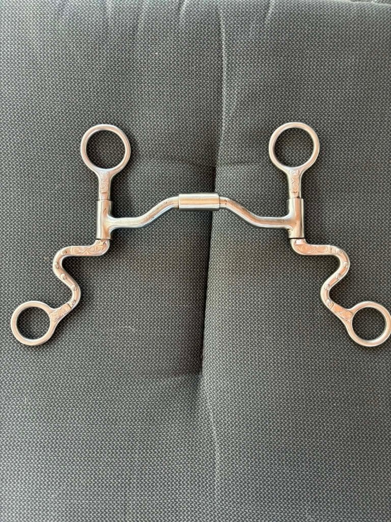 FG Low Port Hinged Futurity Bit, Dieren en Toebehoren, Zilver, Ophalen of Verzenden, Zo goed als nieuw, Overige maten