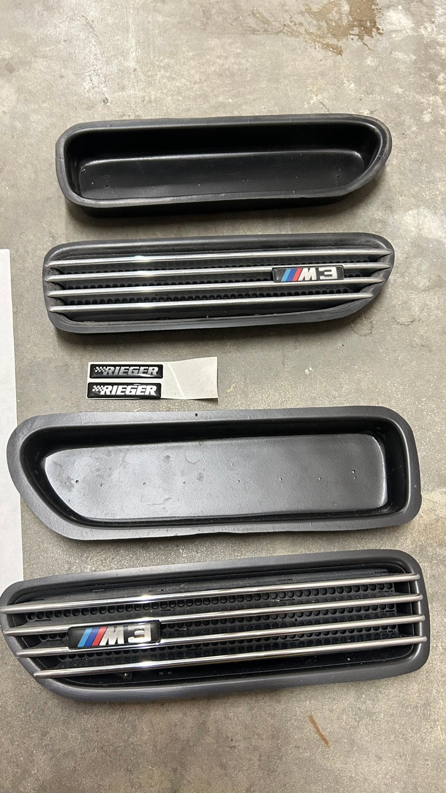 Rieger M3-look zijschermen/spatbordventilatie voor BMW E36., Auto-onderdelen, Ophalen of Verzenden, BMW