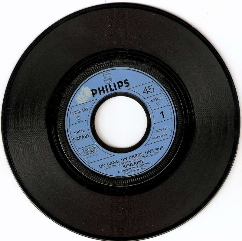 Single Severine - Un banc, un arbre, une rue eurosongfest 71, Cd's en Dvd's, Ophalen of Verzenden, Zo goed als nieuw, Pop