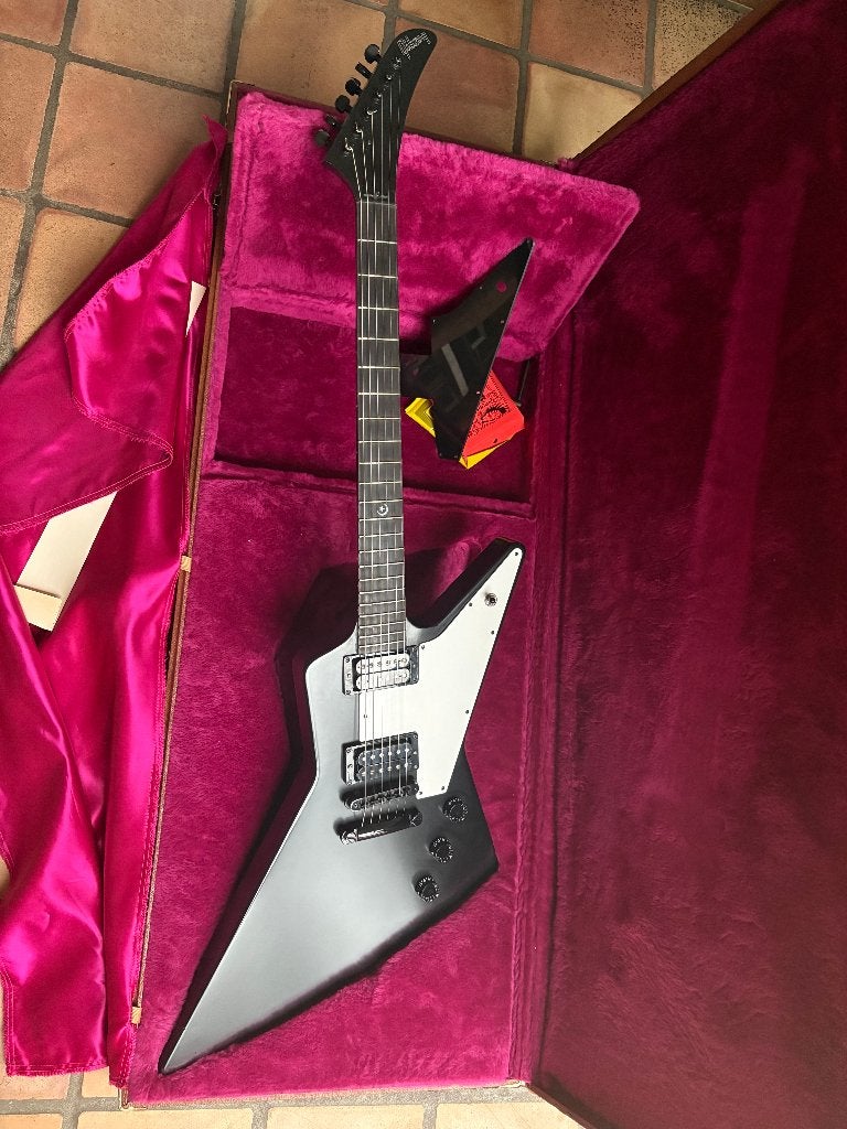 Gibson Explorer Gothic mat black nitro-lak: zeldzaam, Ophalen, Zo goed als nieuw, Gibson