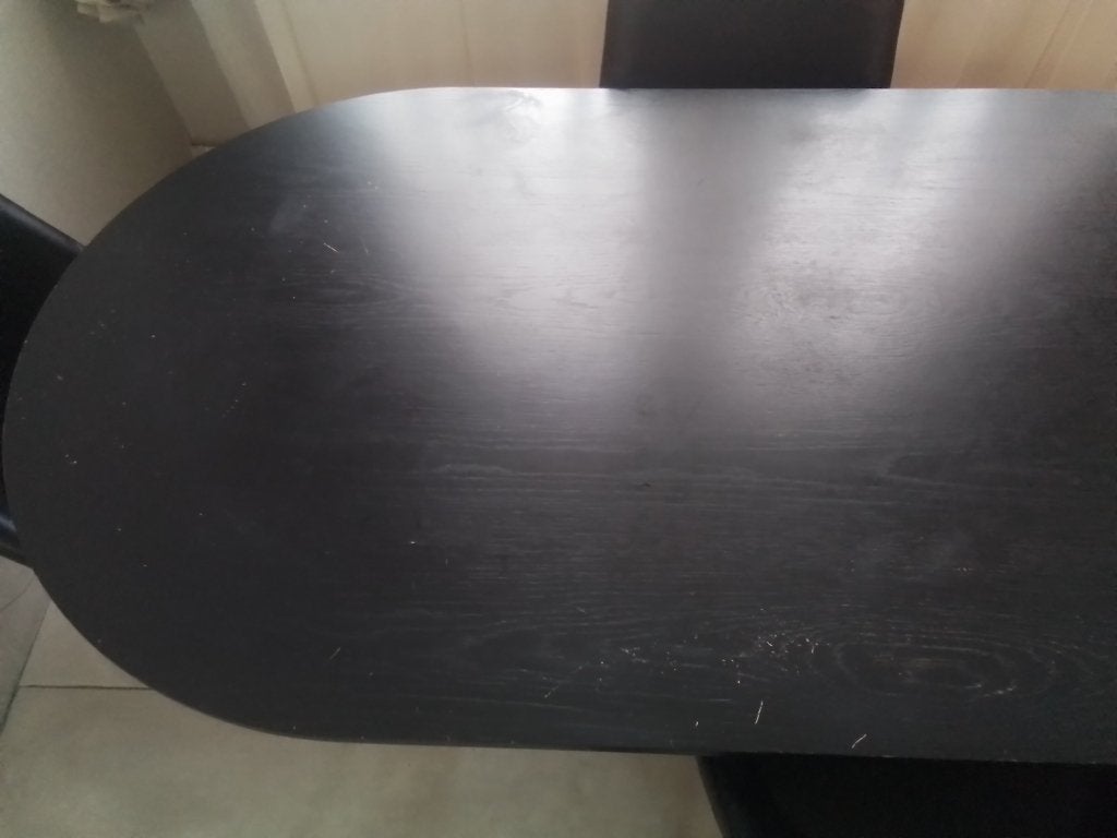 Table a manger avec 4 chaise en cuir, Enlèvement, Utilisé