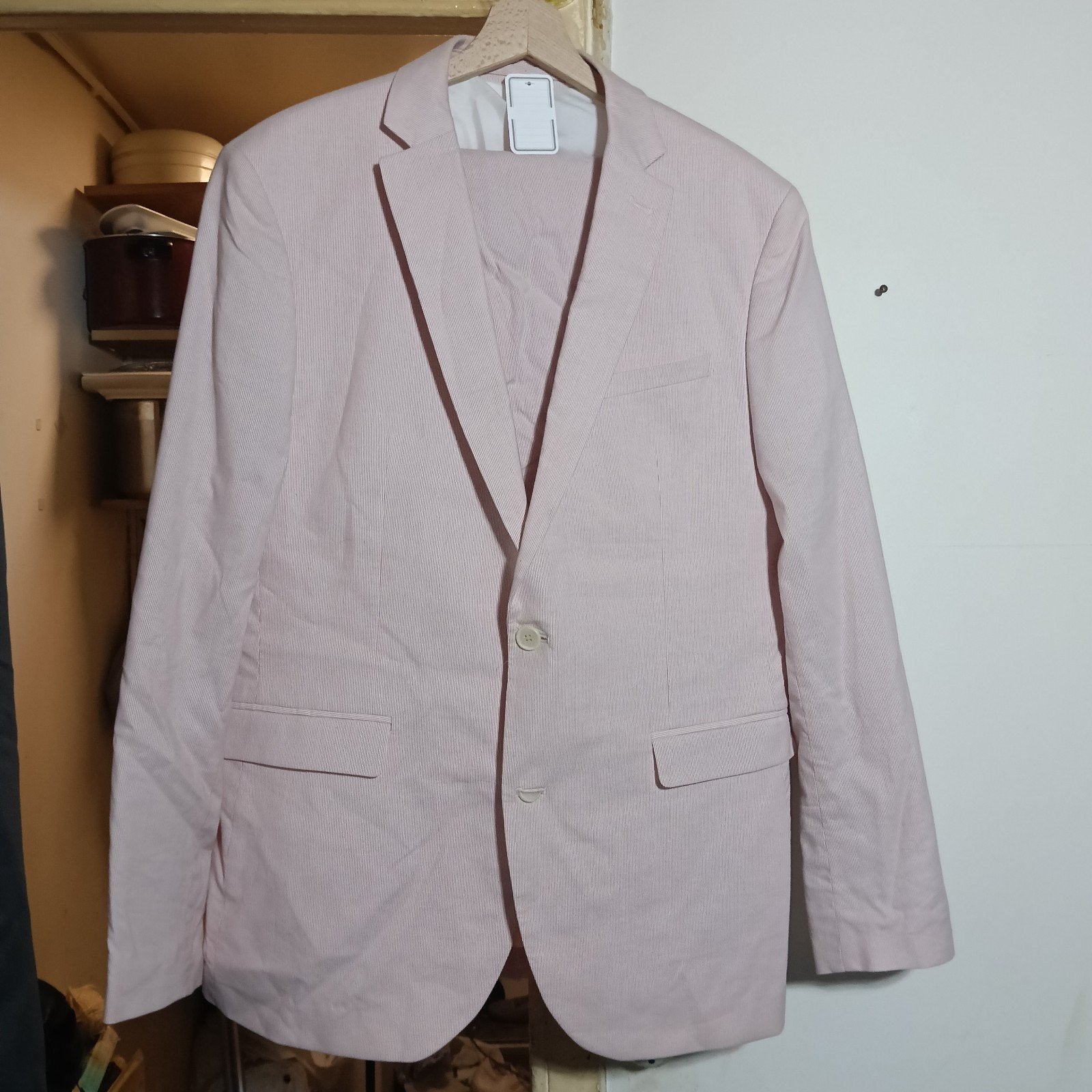 costumes rose rayée taille slim, Enlèvement, Rose