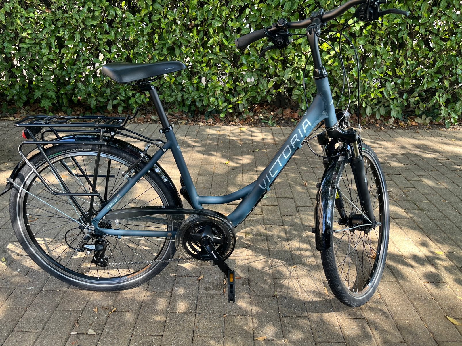 Victoria trekking damesfiets, Gebruikt, 26 inch, Velgrem, Minder dan 47 cm