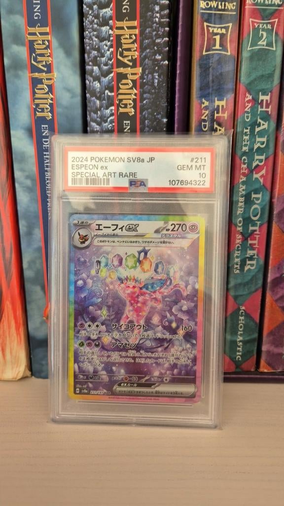Espeon EX PSA10 Terastal, Ophalen of Verzenden