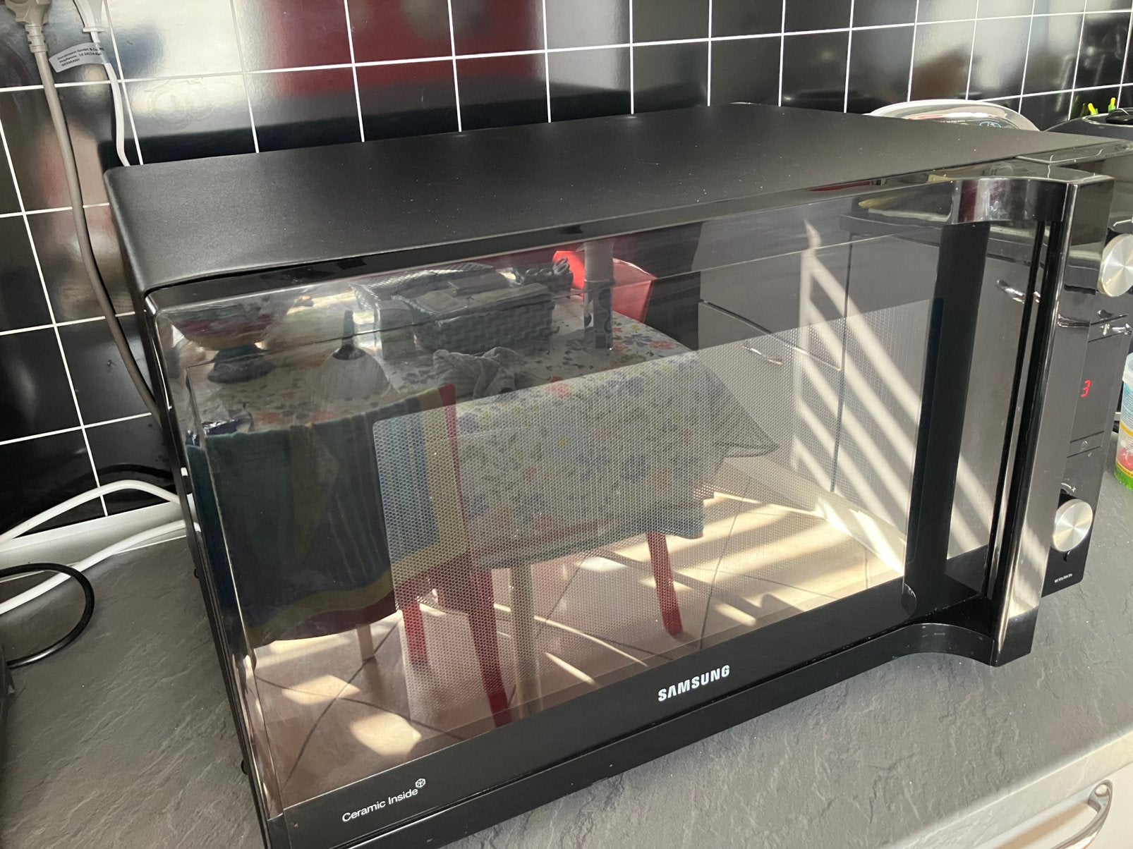 SAMSUNG combi-oven en magnetron, Elektronische apparatuur, Gebruikt, 60 cm of meer, Ophalen of Verzenden, Draaiplateau