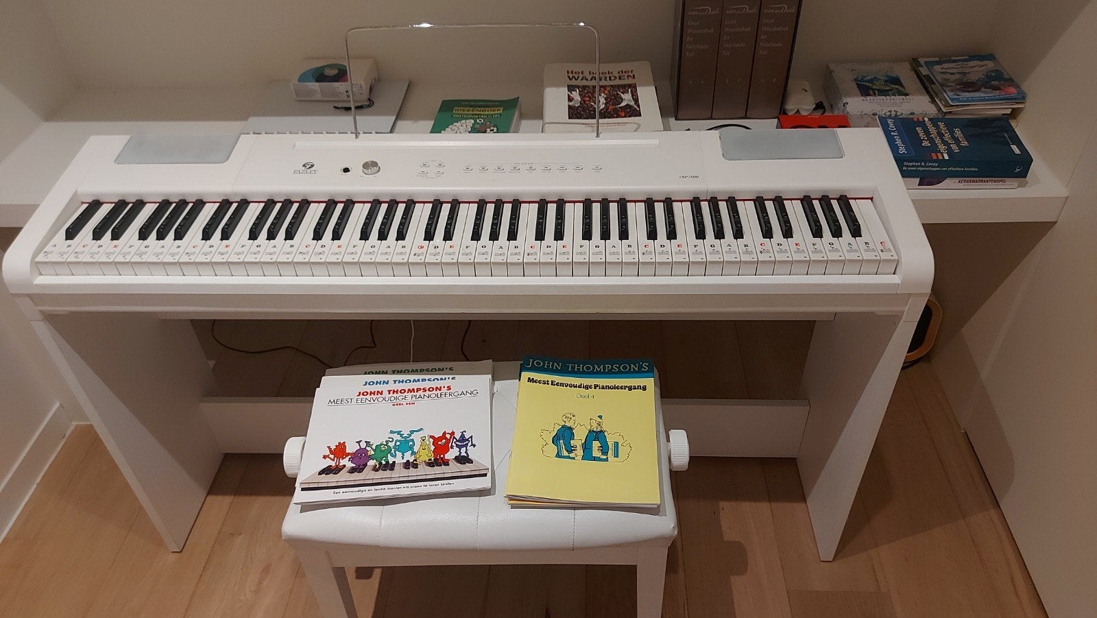 elektrische piano Fazley, wit, Muziek en Instrumenten, Ophalen, Zo goed als nieuw, Wit, Piano