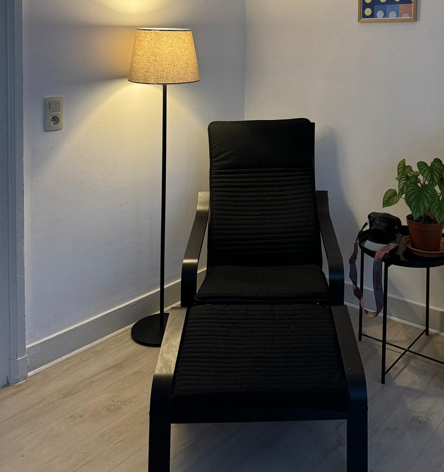 FAUTEUIL IKEA POÄNG + REPOSE-PIEDS, Maison & Meubles, 75 à 100 cm, ., Comme neuf, Enlèvement
