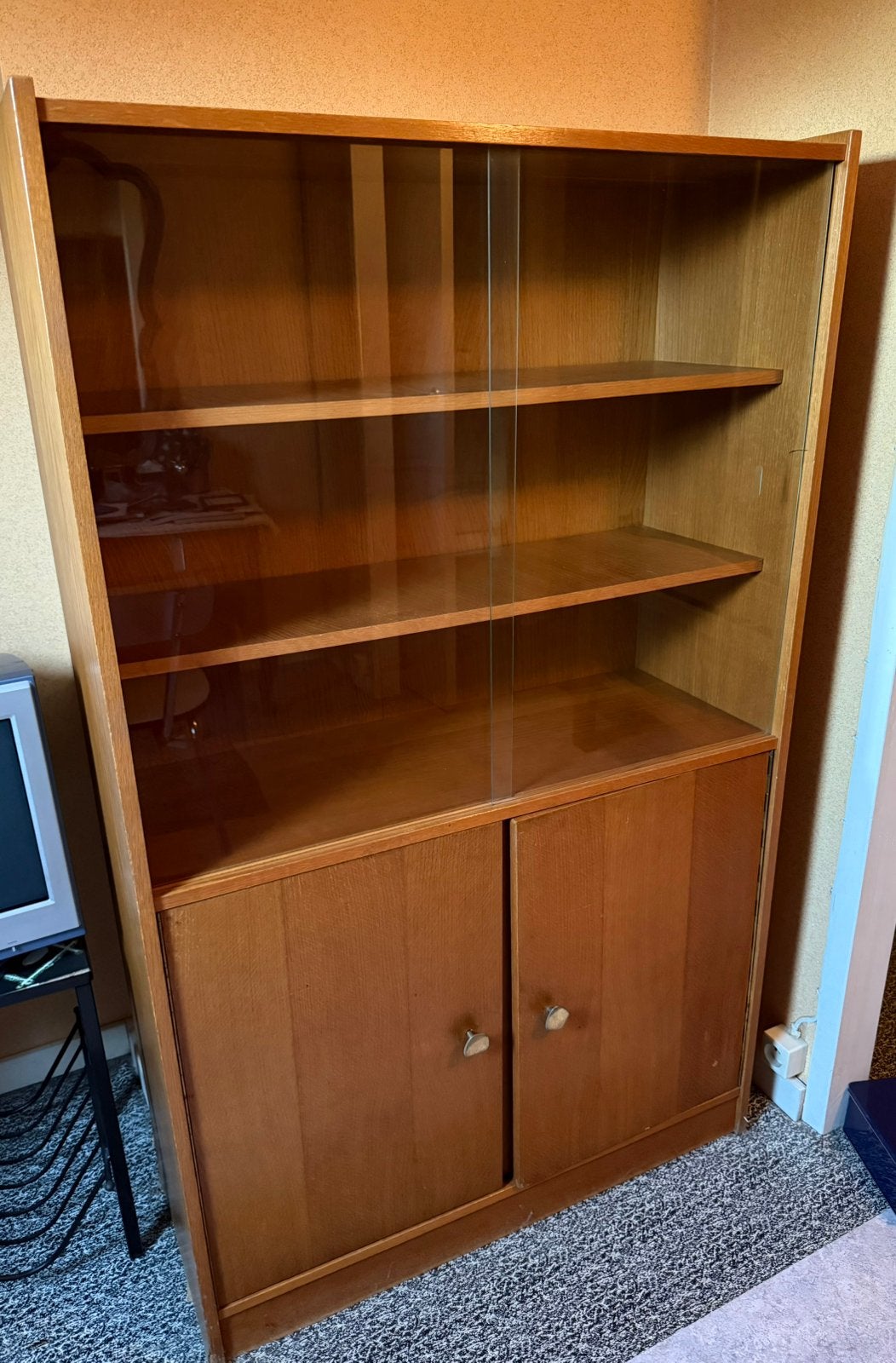 Vintage vitrine kast boekenkast, Antiek en Kunst, Antiek | Meubels | Kasten, Ophalen