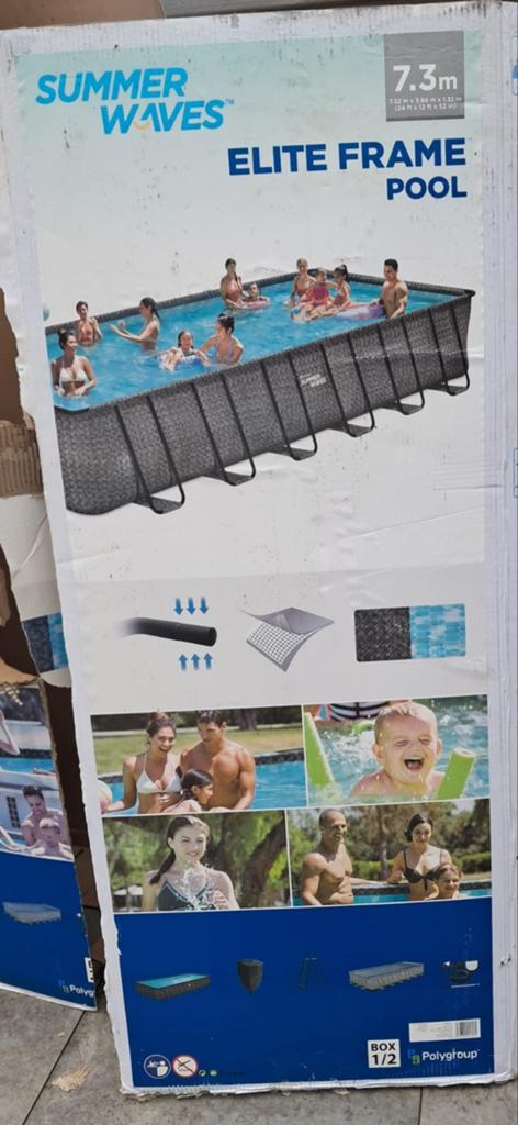 Te koop opzet zwembad nieuw 7,32x3,66x1,32, Rechthoekig, Ophalen, 120 cm of meer, 300 cm of meer