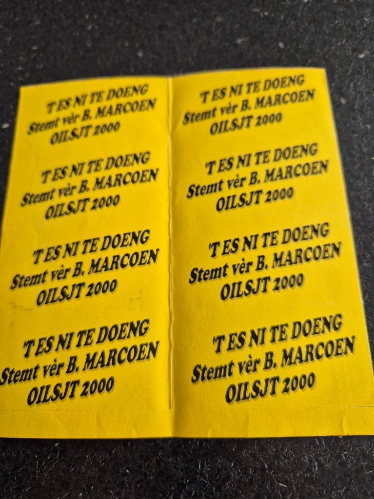 Carnaval Aalst stickers Bart Marcoen 2000, Ophalen of Verzenden