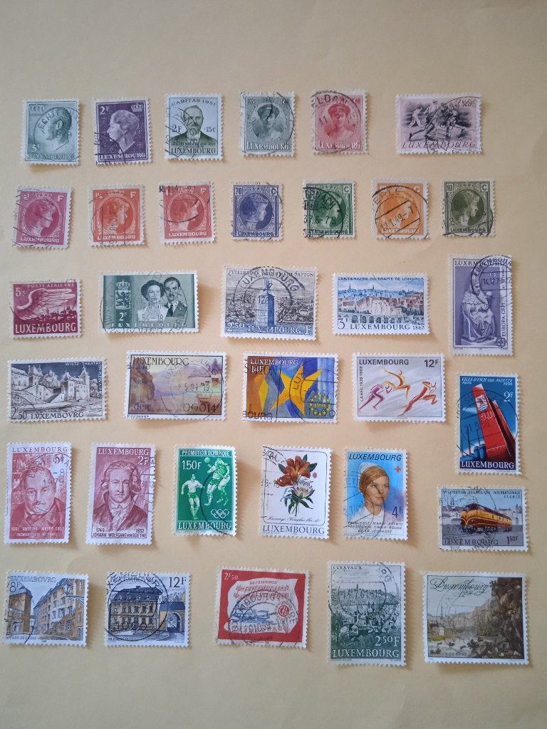 Lot de34 timbres oblitérés du Luxembourg, Verzenden, Luxemburg, Gestempeld