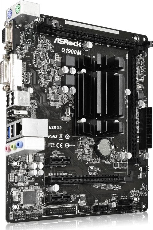 ASRock Q1900M - Quad Core J1900 geïntegreerd moederbord, Enlèvement ou Envoi, DDR3, Comme neuf, Info@asrock.com.tw
