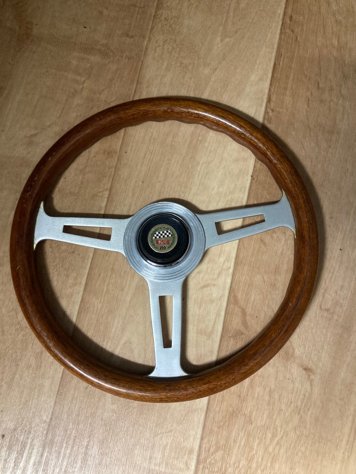 Stuurwiel van hout en aluminium, Ophalen of Verzenden, Gebruikt