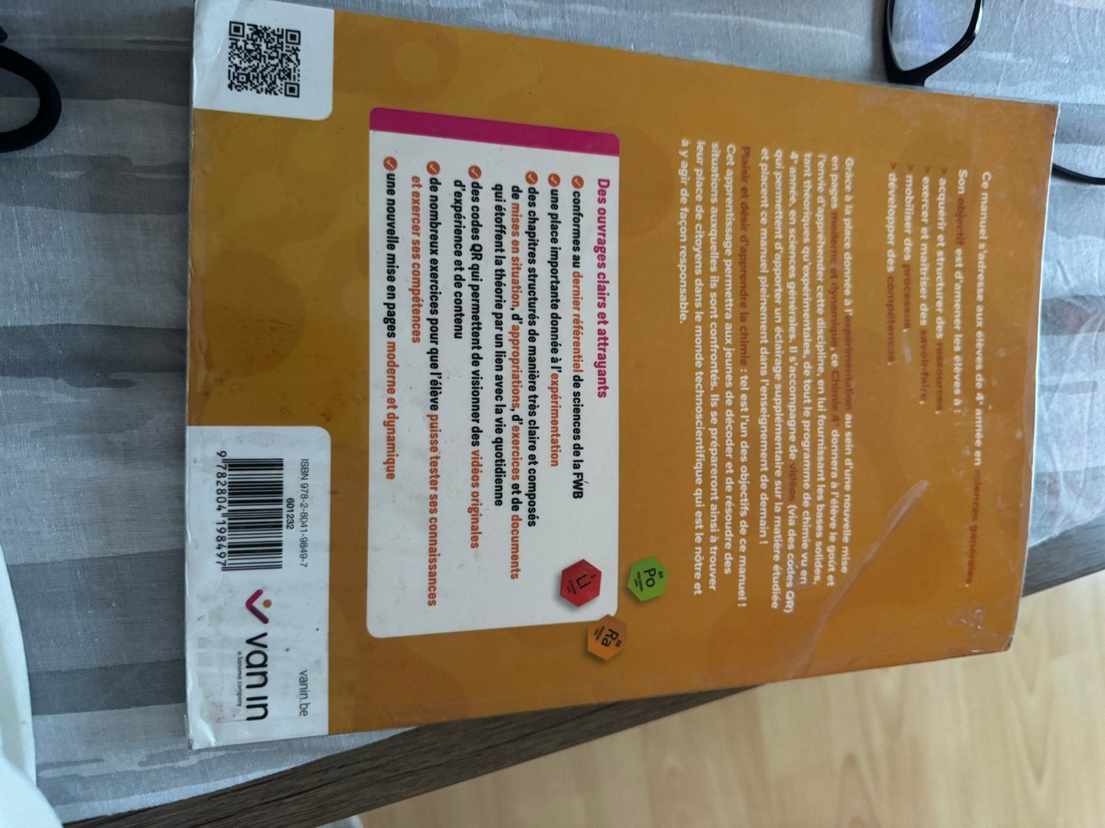 Manuel Chimie 4, Livres, Enlèvement ou Envoi, Alpha, Utilisé, Autres niveaux