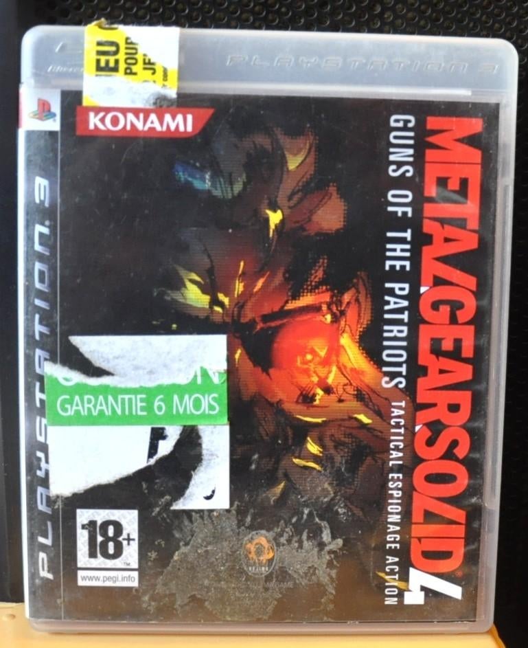 jeu playstation 3 metalgearsolid 4, Enlèvement ou Envoi, 1 joueur, À partir de 18 ans, Aventure et Action
