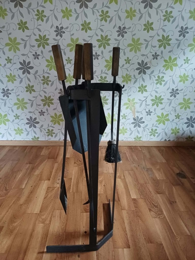 Tisonnier en fer forgé : 4 outils, Bricolage & Construction, Enlèvement, Utilisé, Fer