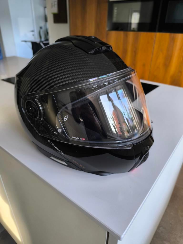 Schuberth C5, Carbon, maat M, Motoren, Kleding | Motorhelmen, Ophalen