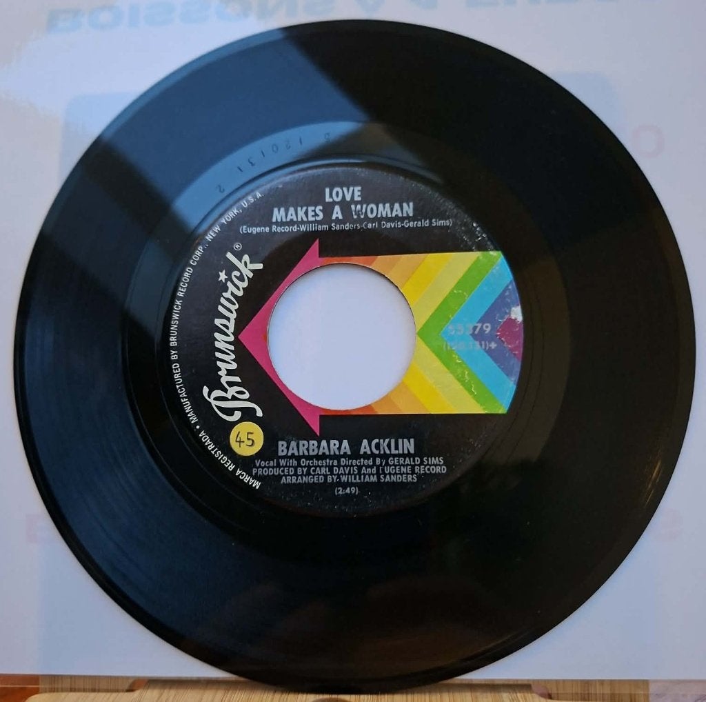 Barbara Acklin – Love Makes A Woman, Pressage original, 7 inch, Utilisé, Autres types