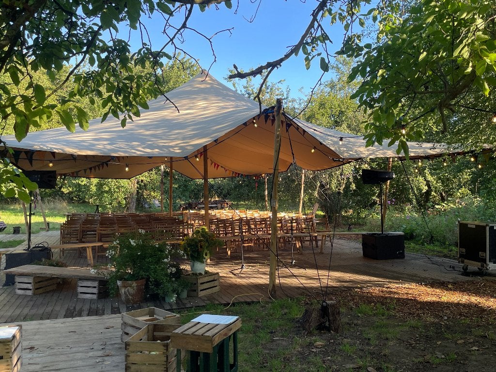 Stretchtent 10x15, Ophalen, Zo goed als nieuw