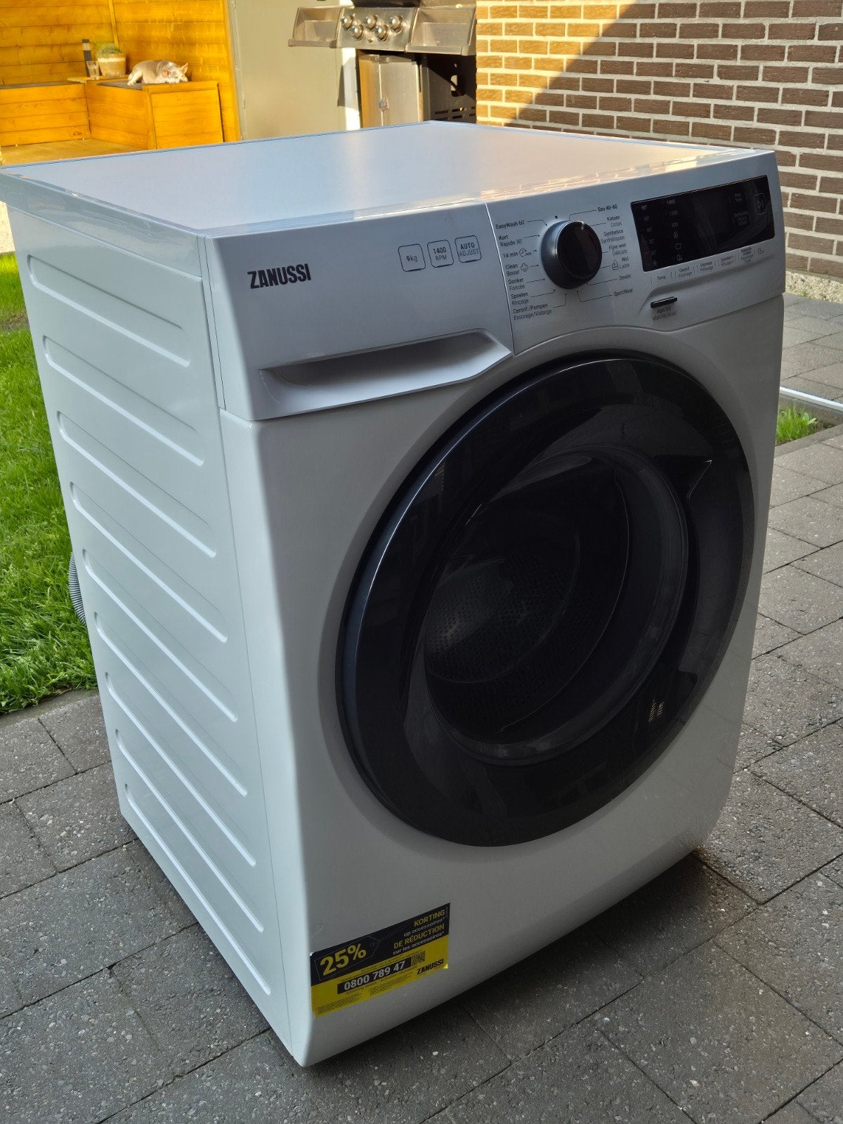 Zo goed als nieuwe Zanussi wasmachine – 9KG – 1400 toeren –, Ophalen