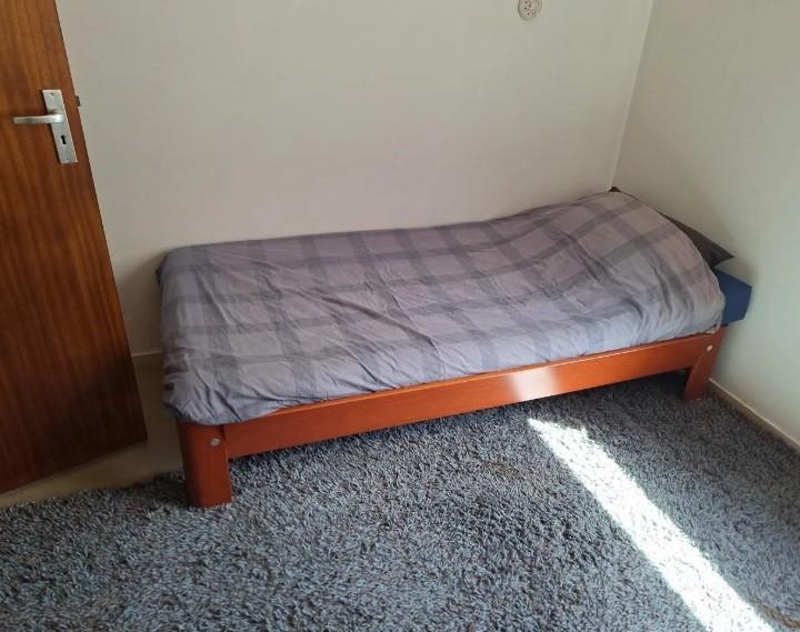 Auping bed 90x200 + nieuwe matras, 85 tot 100 cm, Zo goed als nieuw, 180 cm of meer, Ophalen