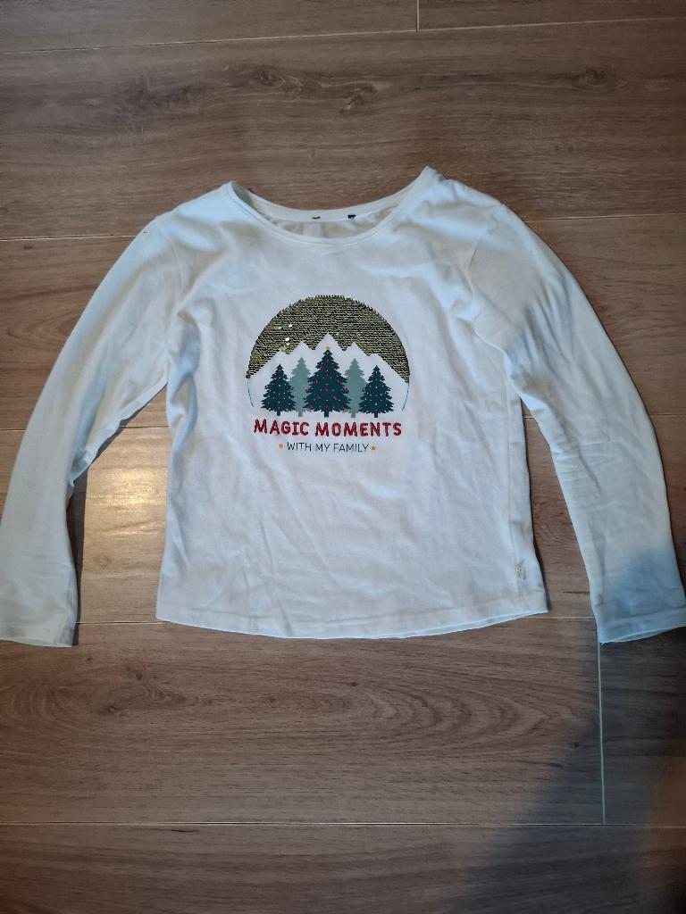 T-shirt fille manche longue, Kinderen en Baby's, Kinderkleding | Maat 128, Ophalen of Verzenden, Zo goed als nieuw, Tape à l'oeil