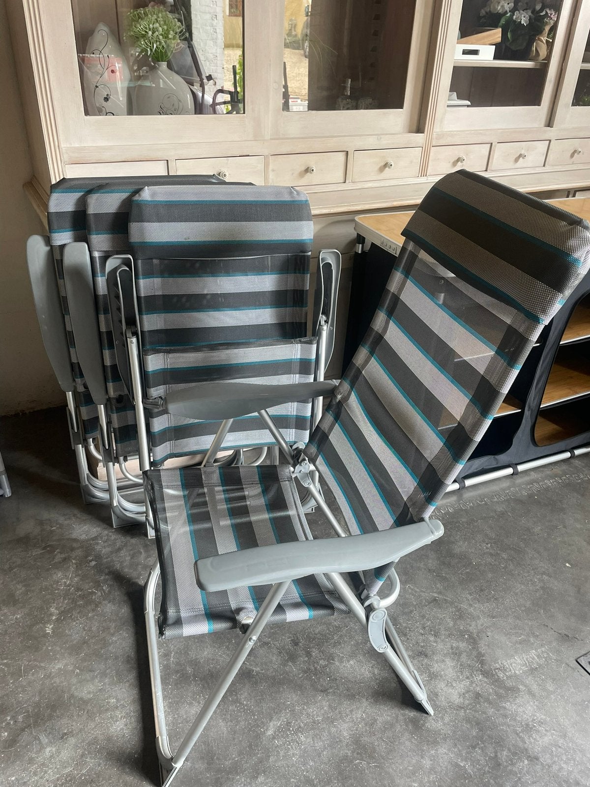 4 campeerstoelen, Caravanes & Camping, Enlèvement, Utilisé