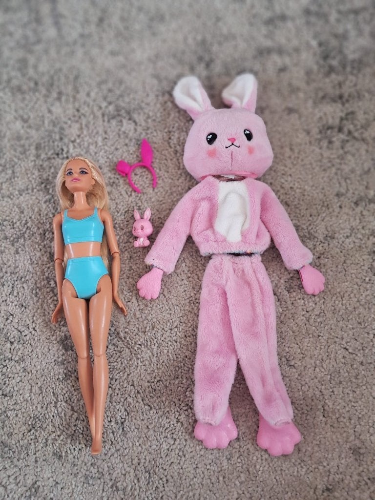 Barbie Cutie Reveal (Roze Konijn / Pink Bunny), Ophalen, Gebruikt, Barbie
