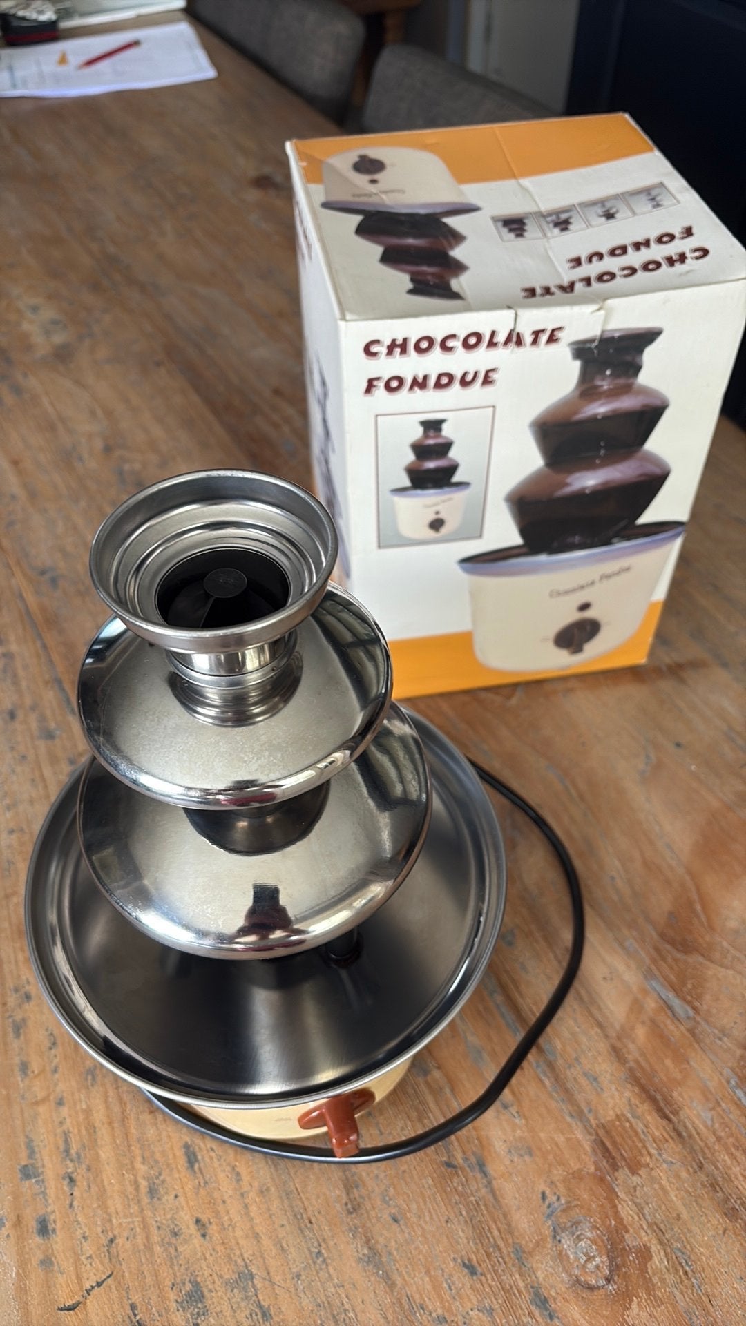 Chocolade fondue, Elektronische apparatuur, Fonduesets, Ophalen of Verzenden, Zo goed als nieuw