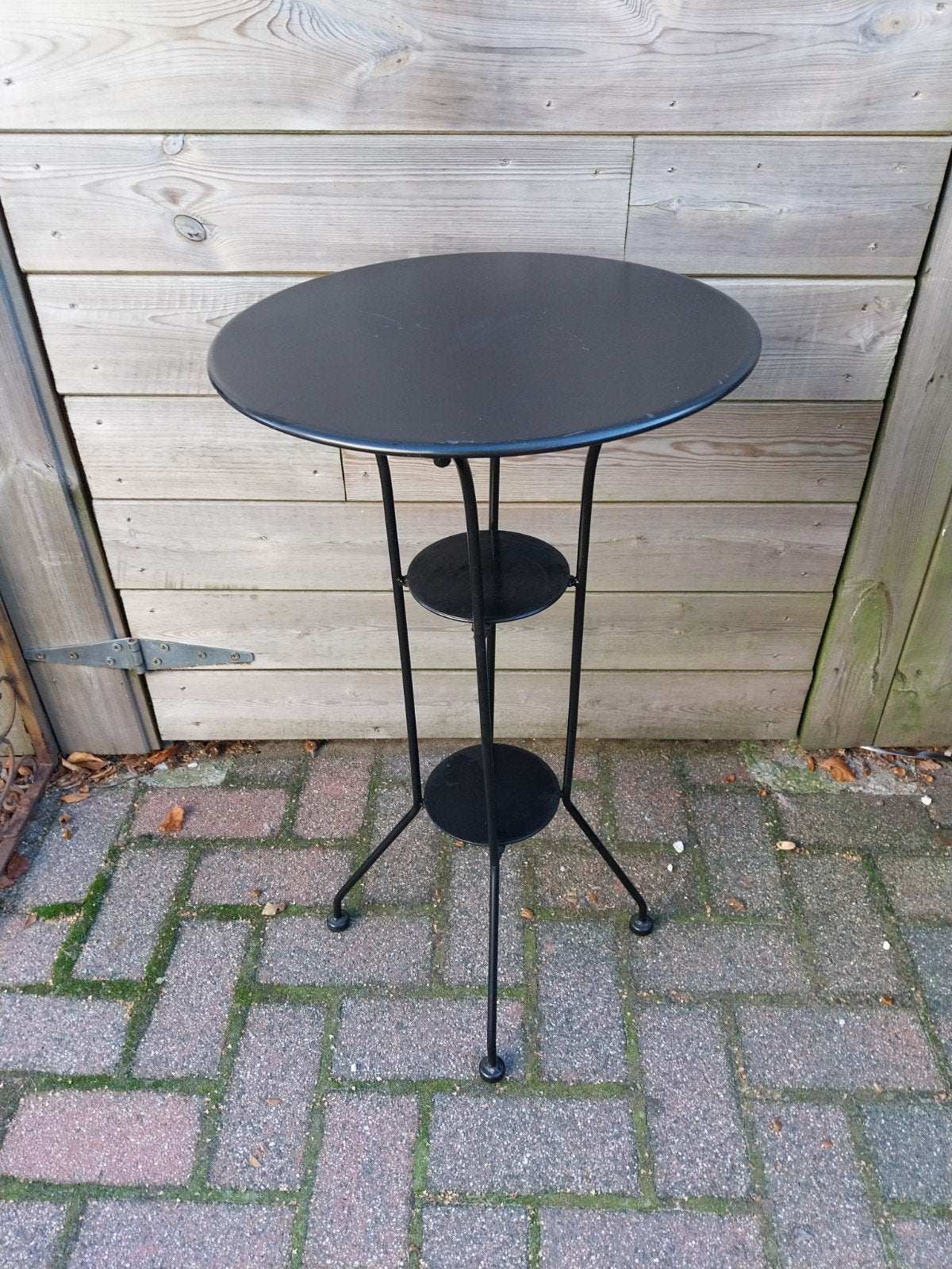metalen tafeltje, Tuin en Terras, Ophalen, Gebruikt, Rond, Metaal