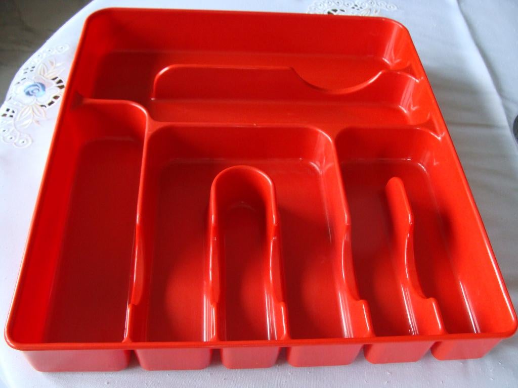 range-couverts grand forma, couleur rouge, 40 cm sur 35cm, Enlèvement, Comme neuf
