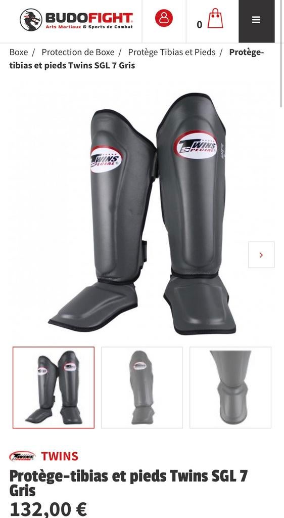 Protège-tibias et pieds Twins taille L, Sports & Fitness, Enlèvement