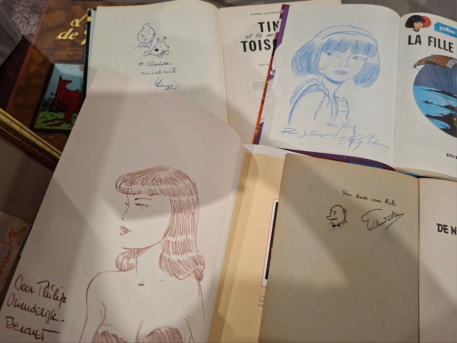 originele tekening herge kuifje leloup berthet vandersteen, Boeken, Ophalen of Verzenden