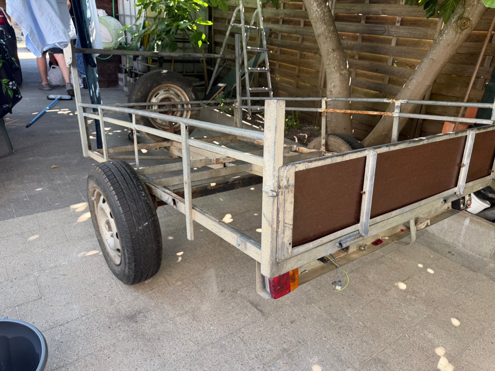 Aanhangwagen met werk aan, Auto diversen, Aanhangers en Bagagewagens, Ophalen, Gebruikt