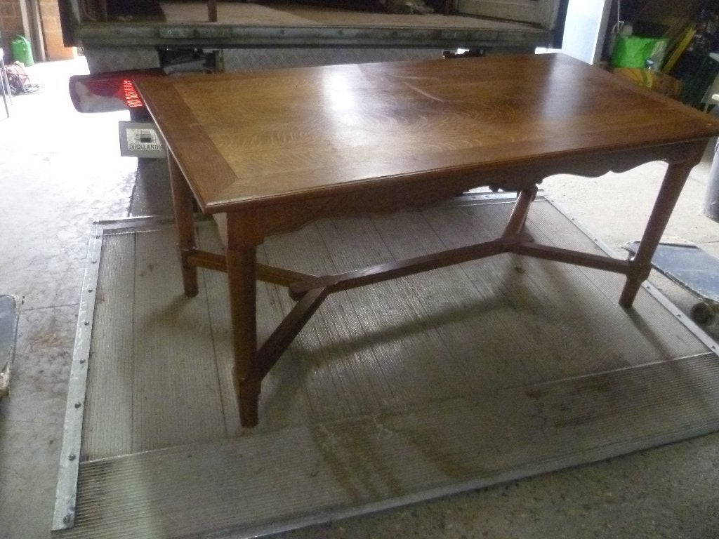 EIKEN TAFEL+6EIKEN STOELEN  IN GOEDE STAAT, Antiek en Kunst, Ophalen