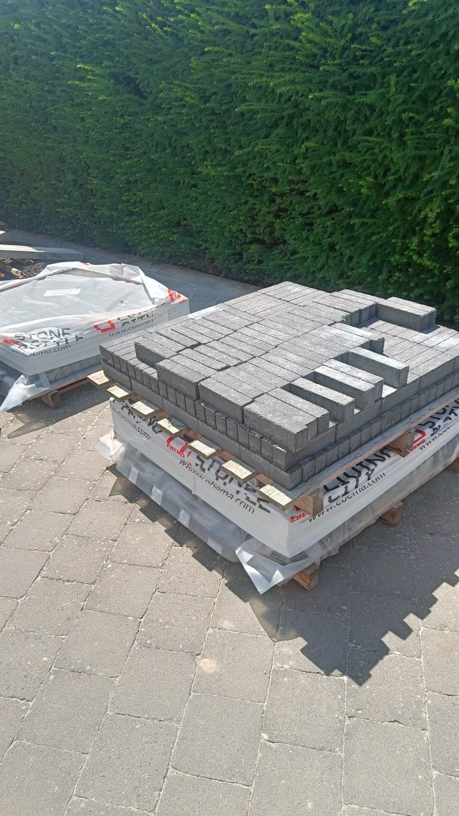Beton tegels, Ophalen