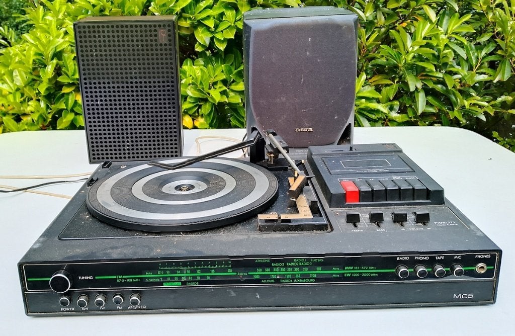 Authentieke vintage stereoketen, jaren ‘70, alles werkt!, Enlèvement, Utilisé, Deck cassettes ou Lecteur-enregistreur de cassettes