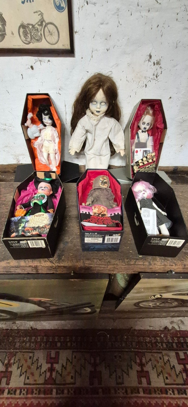 Living Dead Dolls  6 st , 5 met Originele Doodskist, Ophalen of Verzenden