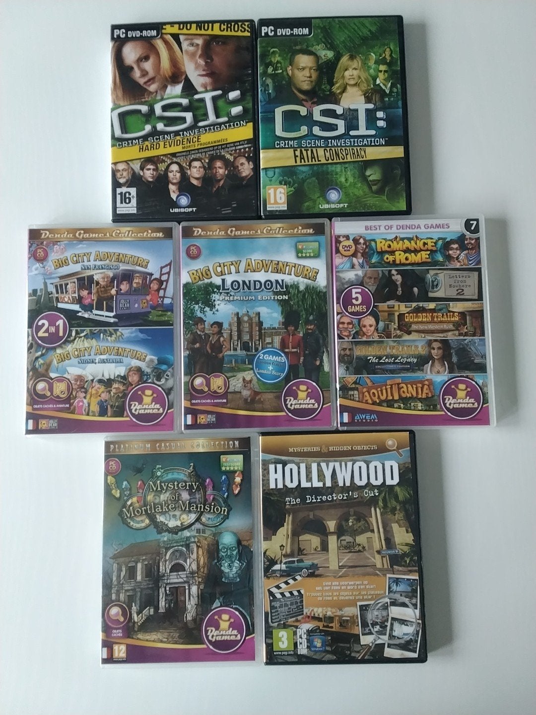 Lot de 7 jeux PC sur CD/DVD-ROM, Enlèvement ou Envoi, Utilisé