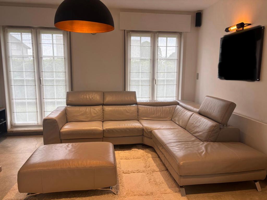 Sofa Natuzzi Editions met elektrische relaxfunctie, Ophalen, Gebruikt, Leer