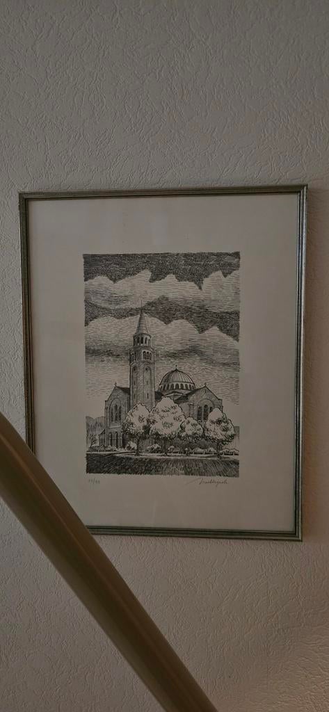pentekening hendrik nachtegaele, Antiek en Kunst, Ophalen