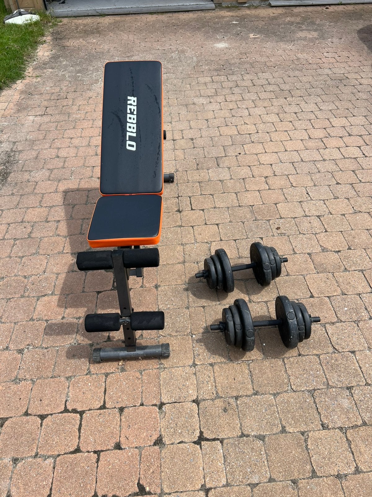 Banc de musculation ajustable + haltères, Enlèvement, Comme neuf