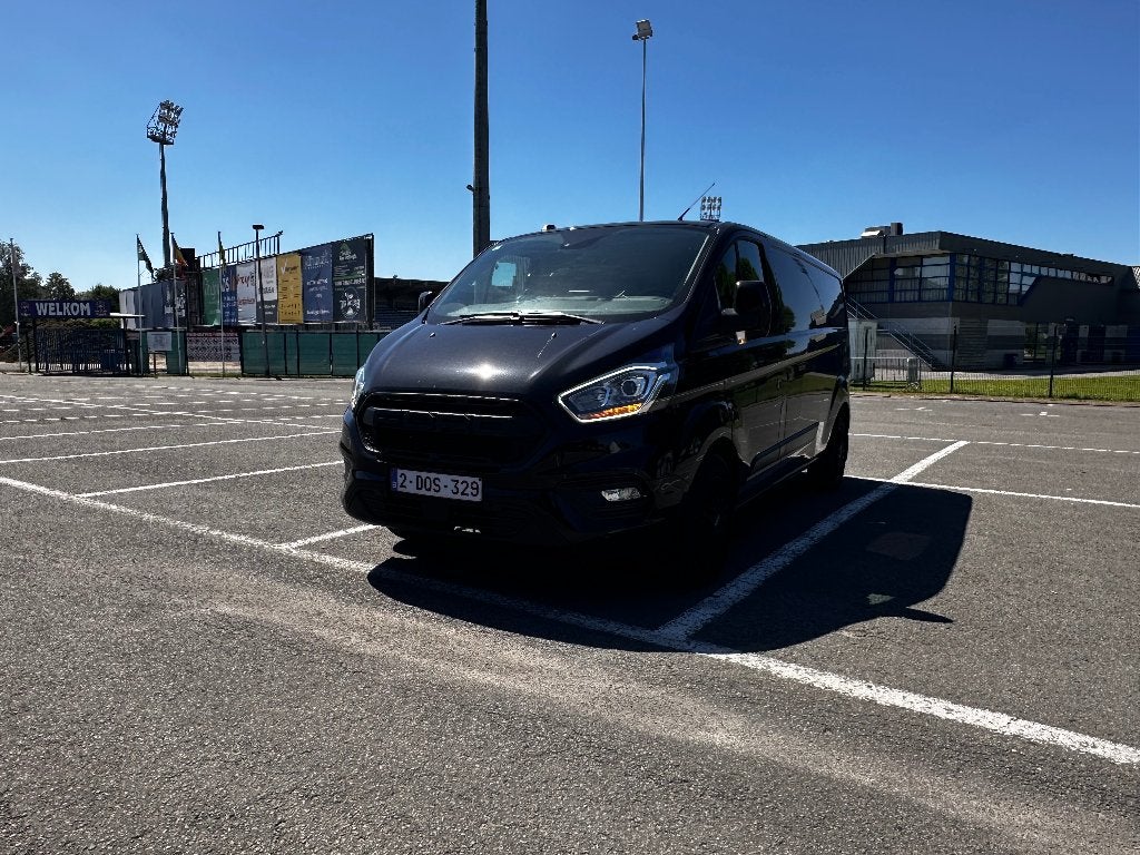 Ford Transit Custom L2 Trend – 2023 – 15.000 km, Auto's, 1995 cc, 4 cilinders, 700 kg, Zwart