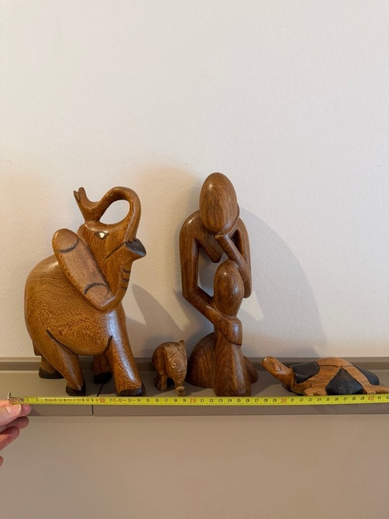decoratieve houten sculpturen dier & mens, Antiek en Kunst, Ophalen of Verzenden