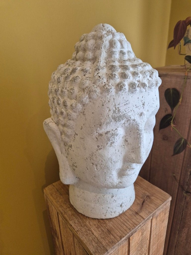 Decoratief robuust boeddha sculptuur ( steen/beton ), Huis en Inrichting, Woonaccessoires | Boeddhabeelden, Gebruikt, Steen/keramiek