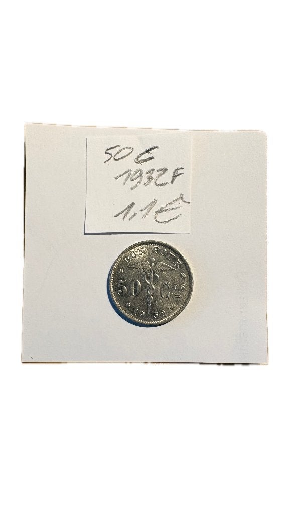 ALBERT I: 50 CENT 1932F, Ophalen of Verzenden