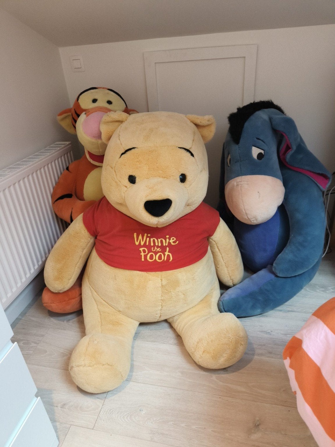 3 knuffels Winnie de Poeh, Teigetje en Ijoor (+-90cm), Ophalen