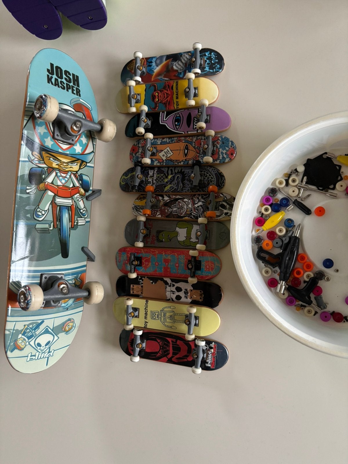 Teck deck hand- en finger- skateboards, Verzamelen, Ophalen, Zo goed als nieuw